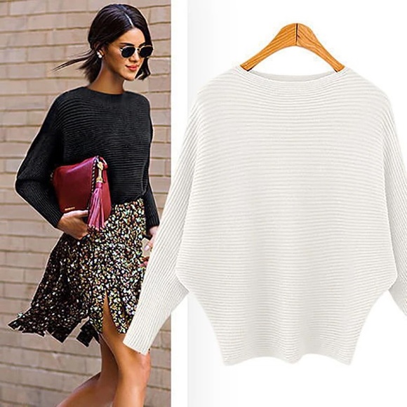 Dolman Sleeves Knit Top - Picture 1 of 10